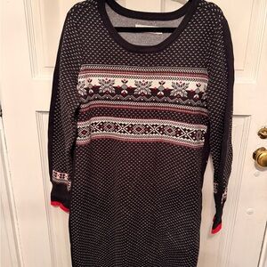 Hanna Andersson Black and Red Long Sleeve Dress